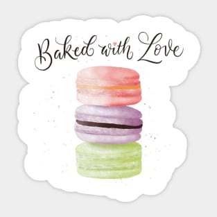 Macarons: Baked with love Sticker